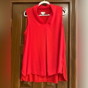 14th & Union Red Sleeveless Blouse 1X